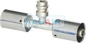 #10 Beadlock Hose Splicer With R134a Low Side Port - Steel