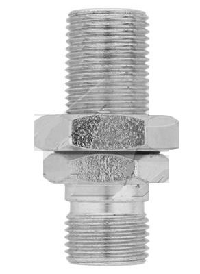 #10 Steel Male Insert O-Ring to Bulkhead Fitting