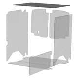 INSULATED DURATHERM GREY CEILING LINER W/ ALUMINIUM TOP SILLS (FORD TRANSIT 130" WB CREW)