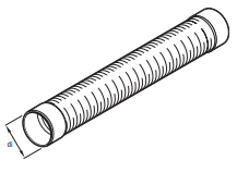 Échappement flexible en acier inoxydable di = 70 mm (connexion directe) - par mtr - 5530015
