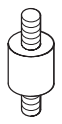 Apprenez à prononcer Supports d'amortisseur métal / caoutchouc - 1 pouce H, corps rond, 5/16 x 18 NC - 5540014