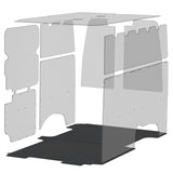 STABILIGRIP RIGID FLOOR (2 PC) W/ ALUMINIUM SILL SET (NV CARGO LR/HR)